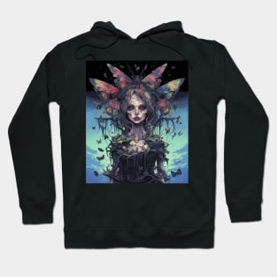 Grunge Fairycore Aesthetic Skeleton Goth Gothic Fairy Hoodie